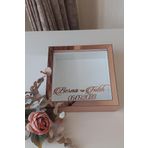 Hkm Ticaret 25X25 Cm Rosegold Derin Anı Çerçevesi Düz Zeminli Isimli Ve Tarihli! Derin Çerçeve