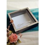 Hkm Ticaret 25X25 Cm Siyah-Gümüş Derin Anı Çerçevesi Düz Zeminli Isimli Ve Tarihli! Derin Çerçeve