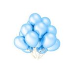 Hknys 100 Adet Metalik Sedefli Renkli Balon,-+5 M. Balon ZİNCIRI+100LU Balon Bandı - Açık Mavi