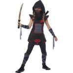 Hkostüm Casus Ninja Kız Çocuk Kostümü Lüks 7-8 Yaş Siyah - 7 - 8 Yaş