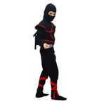HKostüm Gizli Ninja 7-8 Yaş Siyah Lüks Çocuk Kostümü