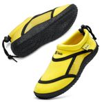 HKR Çocuk Erkek Kız Su Ayakkabıları Hızlı Kuruyan Aqua Dalış Kıyafeti Çorapları Plaj Yüzme Havuzu için, Yellow, 2 UK