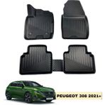 HLP Peugeot 308 2021+ 3D Havuzlu Tam Uyumlu Oto Paspas - Siyah