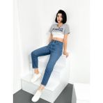 Hlt Jeans Açık Mavi Kadın Likralı Mom Jean Yüksek Bel Esnek Kot Pantolon Anna-Açmavi - 48