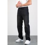 HLT JEANS Erkek Antrasit Straight Baggy Fit Likrasız Rahat Kesim %100 Pamuk Loose Jean Pantolon GEORGE