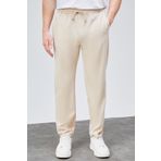 HLT JEANS Erkek Bej Relaxed Fit Yandan Cepli Bel Lastikli Bağcıklı Duble Paça Jogger Pantolon BOLT-1999