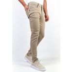 HLT JEANS Erkek Bej Slim Fit Likralı Esnek Jean Denim Dar Paça Kot Pantolon HLTHE001966