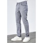 HLT JEANS Erkek Gri Regular Fit Boru Paça Jeans Likralı Esnek Kot Pantolon HLTHE001983