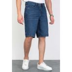 Hlt Jeans Erkek Koyu Mavi Baggy Fit Rahat Kesim %100 Pamuk Denim Loose Jeans Kot Şort ARTHUR-MAVİ - 30