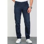 HLT JEANS Erkek Lacivert Regular Fit Rahat Kesim Esnek Likralı Denim Jeans Kot Pantolon Hlthe003005