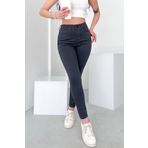 HLT JEANS Kadın Koyu Gri Süper Skinny Fit Esnek Likralı Yüksek Bel Jean Kot Pantolon JENNİE-2012