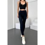 Hlt Jeans Kadın Süper Skinny Fit Esnek Likralı Yüksek Bel Denim Jean Kot Pantolon YENİJENNİE-BLUE BLACK-K - 46