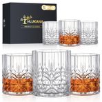 Hlukana Kırılmaz Tritan Plastik Viski Bardakları 6'lı Set, 14 oz Scotch Kokteyl Romu için Eski Moda Bardaklar Bourbon Votka Likörü, Erkekler için Benzersiz Hediyeler, Tekrar Kullanılabilir, Şeffaf,
