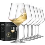 Hlukana Kırılmaz Tritan Şarap Kadehi Seti, 6'lı Set, 460 ml Plastik Şarap Kadehi, BPA İçermez, Havuz Kenarı için Yeniden Kullanılabilir Şarap Kadehi, Açık Havada Kamp Piknik Restoranları Ev Bar Noel