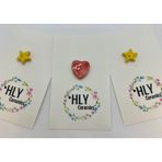 Hly ceramics Kalp ve Yıldız Seramik Charm Seti