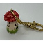 Hly ceramics SERAMİK KIRMIZI ÇİÇEK EV ANAHTARLIK