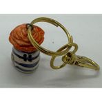 Hly ceramics SERAMİK TURUNCU ÇİÇEK EV ANAHTARLIK