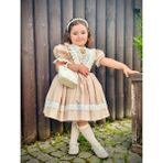 Hly Karol Tasarım Kapiçino Dantelli Vintage Kız Bebek Elbisesi,doğum Günü,fotoğraf Çekim Elbise,0-12 Yaş Uygun - 7 Yaş