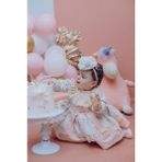 Hly Karol Tasarım Mint Yeşili Somon Güllü Vintage Bebek Elbise,doğum Günü Elbise,fotoğraf Çekim Elbise,0-12 Yaş Uygun - 11 Yaş