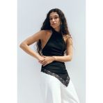 H&M Dantel Şeritli Halter Yaka Üst