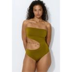 H&M Dolgulu Kuplu Bandeau Mayo High Leg