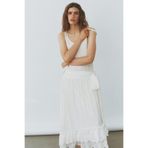 H&M İşlemeli Fırfırlı Etek