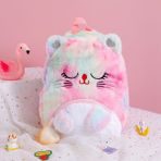 HM Karikatür Peluş Büyük Gözler Sırt Küçük Prenses Kedi Çocuk Sırt Anaokulu Unicorn Schoolbag Çanta (Yurt Dışından) - Kırmızı