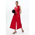 H&M Keten Karışımlı ve Önü Pileli Culotte Pantolon