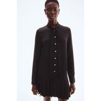 H&M Pileli Etekli Gömlek Elbise