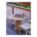 HMC DECOR Modern 60cm Yuvarlak Yemek Masası-Balkon Masası-Mutfak Masası Safir Meşe(SANDALYELER TEMSİLİDİR)