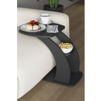 HMC DECOR Tekerlekli Koltuk Servis Sehpası Antrasit Gri