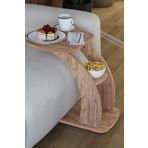 HMC DECOR Tekerlekli Koltuk Servis Sehpası Atlantik Çam