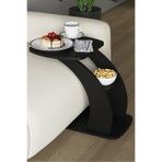 HMC DECOR Tekerlekli Koltuk Servis Sehpası Bute Mat Siyah