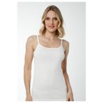 Hmd Kadın Ekru Atlet, 3'lü Set, İnce Askılı, Ribana,%100 Pamuk, 2XL Beden