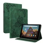 HMLTD Amazon Fire HD 8 10 FireHD10 (2017)(2019)(2020) Tabletler ile Uyumlu Düşme Önleyici Kapaklı Kapak Tutucu Kart Yuvası Muhafaza Düz Renk Kelebek Baskılı Kılıf (Yeşil, Fire HD 10 (2017))