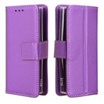 HMLTD Elmas Desenli Deri Kılıflar Nokia 105 2G 2023 ile Uyumlu Kordon Darbeye Dayanıklı Muhafaza Basitlik Cüzdan Manyetik Koruma Kılıfı (Nokia 105 2G 2023, Mor)