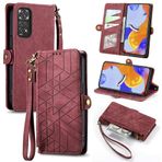 HMLTD Retro Sadelik Çizilmeye Dayanıklı Telefon Kılıfları Xiaomi Redmi 10C 12 Note11 Pro Telefon Kılıfı Standı Tutucu Kapaklı Kapak Çoklu Kart Yuvalı Telefon Kapağı (Şarap kırmızısı, Redmi Note11 Pro)