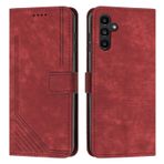 HMLTD Samsung Galaxy S23 FE S23FE SM-S711B Line Telefon Kılıfları ile Uyumlu Moda Cüzdan Klipsli Kılıflar Stand Tutucu Manyetik Çerçeve Kaymaz Muhafaza (Galaxy S23FE, Kırmızı)