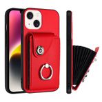 HMLTD Simplicity Parmak İzi Önleyici Telefon Kılıfı Apple iPhone 13 Mini Pro Max IPhone13 A2633 Telefon Kılıfları Parmak Yüzük Toka Kart Çantası Telefon Kılıfı (Kırmızı, iPhone 13 Mini)