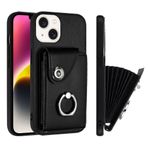 HMLTD Simplicity Parmak İzi Önleyici Telefon Kılıfı Apple iPhone 13 Mini Pro Max IPhone13 A2633 Telefon Kılıfları Parmak Yüzük Toka Kart Çantası Telefon Kılıfı (Siyah, iPhone 13 Mini)