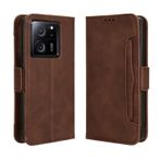 HMLTD Xiaomi Redmi 13T K60 Pro Ultra Manyetik Kılıflarla Uyumlu Cüzdan Klipsli Kılıf Lüks Çoklu Kart Yuvalı Çerçeve İş Koruyucu Muhafaza (Redmi K60 Ultra,Kahverengi)