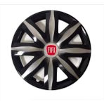 HMNL Fiat Egea 14'' Inç Gri - Siyah Renk Jant Kapağı 4 Adet Çelik Jant Görünümlü