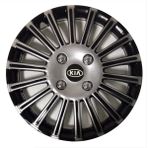 Hmnl Kia Capital 15'' Inç Gri - Siyah 4'lü Set Jant Kapağı Çelik Jant Görünümlü