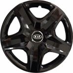 Hmnl Kia Rio 16'' Inç Piano Black Siyah 4'lü Set Jant Kapağı Çelik Jant Görünümlü