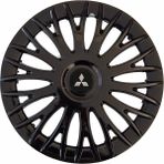 HMNL Mitsubishi 15'' Inç Piano Black 4lü Set Jant Kapağı Çelik Jant Görünümlü