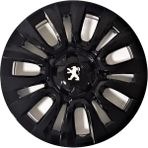 HMNL Peugeot 107 15'' Inç Piano Black Siyah 4'lü Set Jant Kapağı Çelik Jant Görünümlü