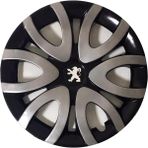 HMNL Peugeot 807 15'' Inç Gri - Siyah 4'lü Set Jant Kapağı Çelik Jant Görünümlü