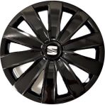 HMNL Seat Alhambra 15'' Inç Piano Black 4'lü Set Jant Kapağı Çelik Jant Görünümlü