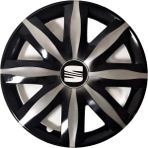 HMNL Seat Exeo 14'' Inç Gri - Siyah 4'lü Set Jant Kapağı Çelik Jant Görünümlü