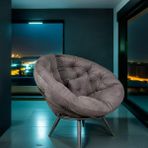 Hmplast Modern Berjer Tekli Koltuk | Dinlenme & Kitap Okuma Koltuğu | Ergonomik Geniş Oturma Alanlı | Soho - Füme